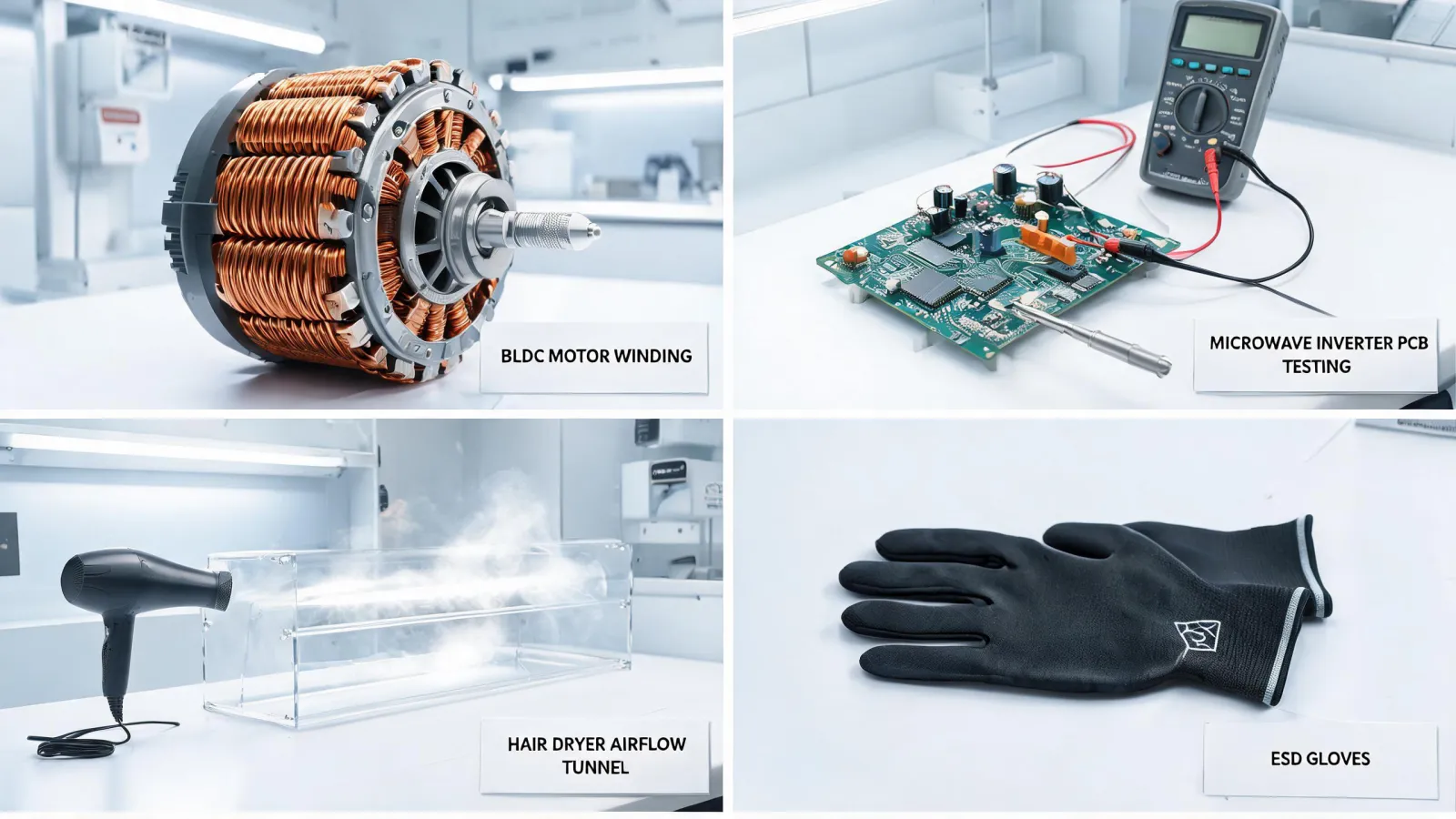BLDC motor engineering lab and appliance test bench