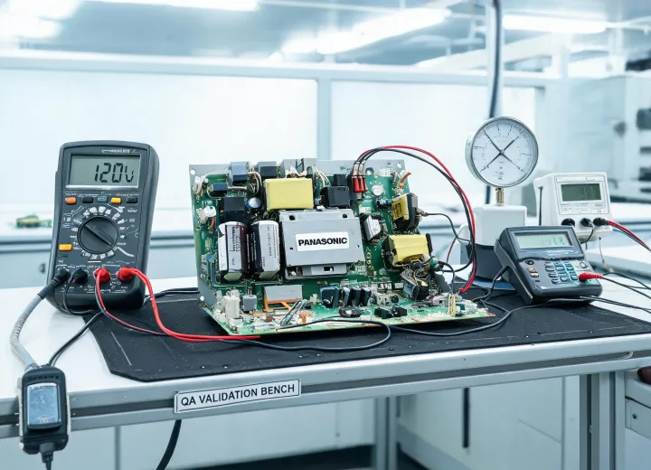 Microwave inverter platform on a technical validation bench